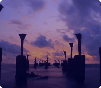 Kozhikode beach at sunset