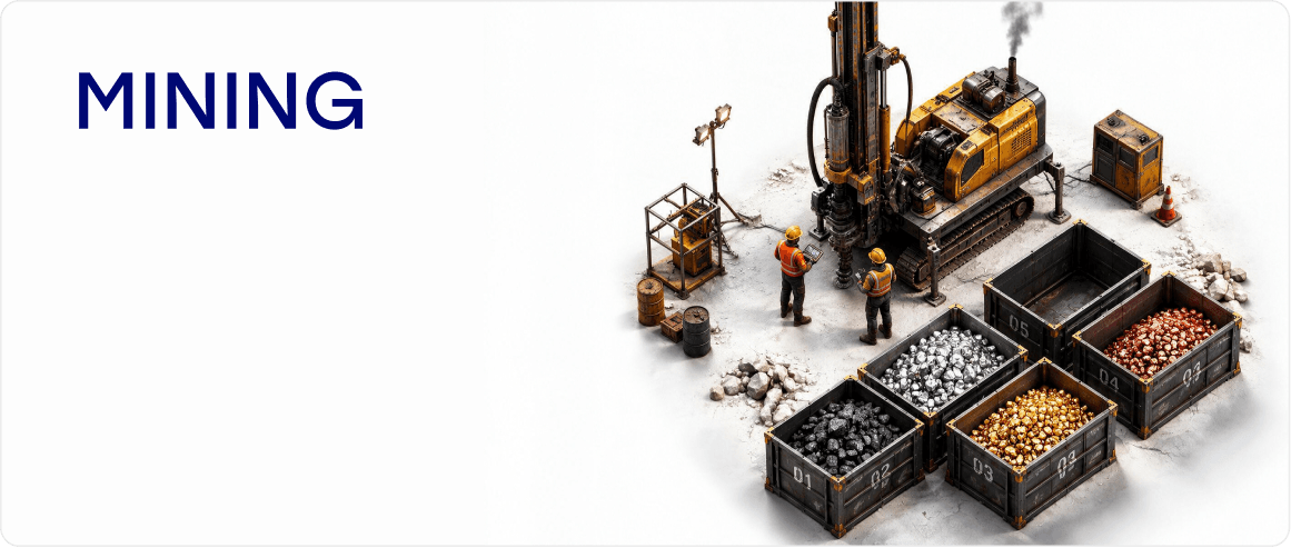 Mining site extraction and equipment dashboard
